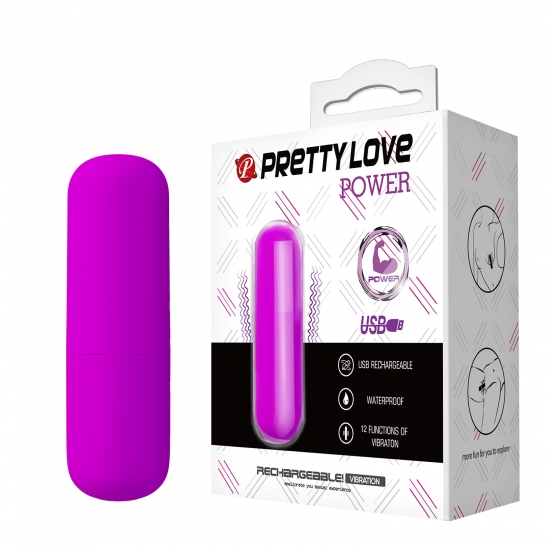 Вибропуля пурпурная Pretty Love Power, 6 см, Ø 1,8 см