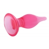 Пробка анальная с присоской Butt plug розовая