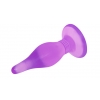 Пробка анальная с присоской Butt plug фиолетовая