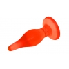 Пробка анальная с присоской Butt plug красная