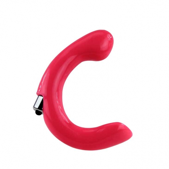 Красный вибромассажер для стимуляции клитора и точки G