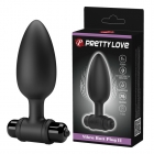 Анальная пробка черного цвета с вибрацией Vibrating Butt Plug, 11,8 см, Ø 3,8 см