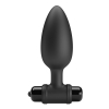 Анальная пробка черного цвета с вибрацией Vibrating Butt Plug, 11,8 см, Ø 3,8 см