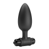 Анальная пробка черного цвета с вибрацией Vibrating Butt Plug, 11,8 см, Ø 3,8 см