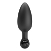 Анальная пробка черного цвета с вибрацией Vibrating Butt Plug, 11,8 см, Ø 3,8 см