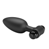 Анальная пробка черного цвета с вибрацией Vibrating Butt Plug, 11,8 см, Ø 3,8 см