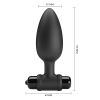 Анальная пробка черного цвета с вибрацией Vibrating Butt Plug, 11,8 см, Ø 3,8 см