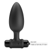 Анальная пробка черного цвета с вибрацией Vibrating Butt Plug, 11,8 см, Ø 3,8 см
