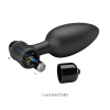 Анальная пробка черного цвета с вибрацией Vibrating Butt Plug, 11,8 см, Ø 3,8 см
