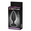 Анальная пробка черного цвета с вибрацией Vibrating Butt Plug, 11,8 см, Ø 3,8 см