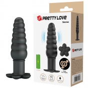 Анальный вибростимулятор Pretty Love Imron, черный, 11 см