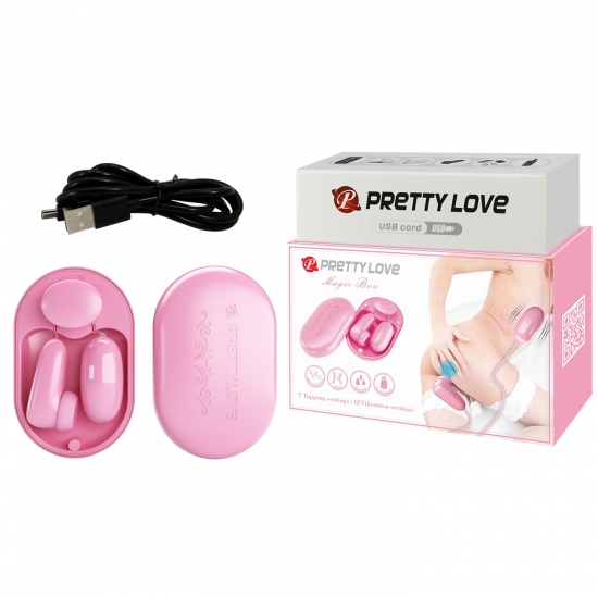 Стимулятор с вибропулей на пульте управления Pretty Love Magic Box