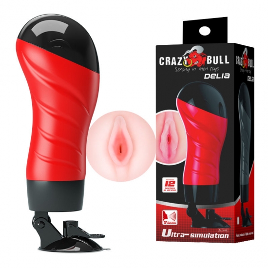 Вибро-мастурбатор на присоске со звуком Crazy Bull Delia