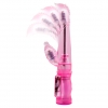 Гнущийся вибратор с мощным клиторальным стимулятором, розовый