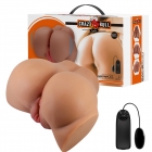 Реалистичный мастурбатор вагина-анус с вибрацией Crazy Bull Emilia, мулатка