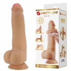 Реалистичный фаллоимитатор с мошонкой Draco, телесный, 23,3 см, Ø 4,3 см