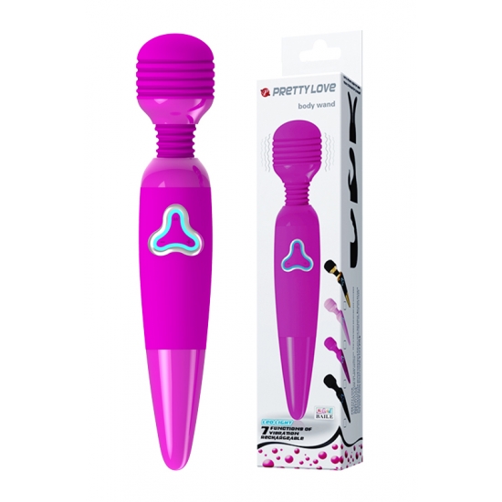 Вибромассажер Pretty Love Body Wand с 7 функциями вибрации пурпурный