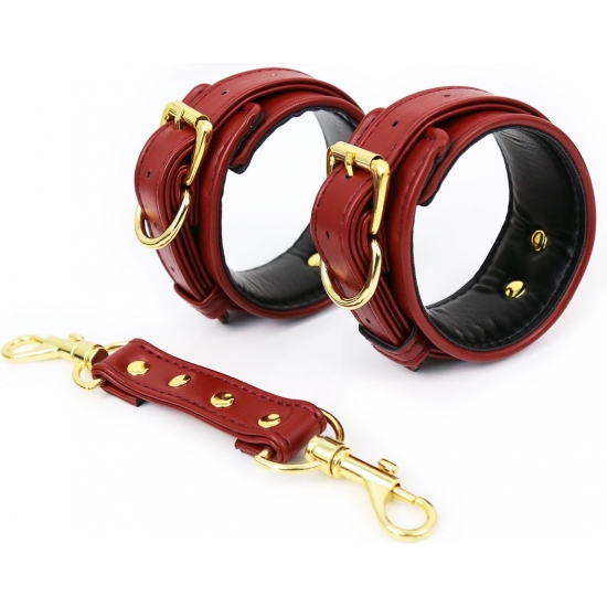 Стильные наручники бордового цвета