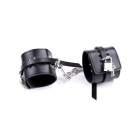 Черные БДСМ-наручники с замочками