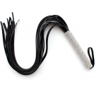 Кожаная плеть с инкрустированной стразами рукоятью