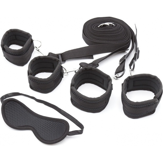 Набор для бондажа к кровати черный