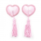 Соблазнительные розовые пэстисы в форме сердечек с кисточками