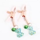 Золотистые зажимы с бубенцами и медвежатами