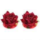 Пэстисы в виде объемных алых роз