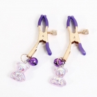 Серебристые зажимы с бубенцами и медвежатами