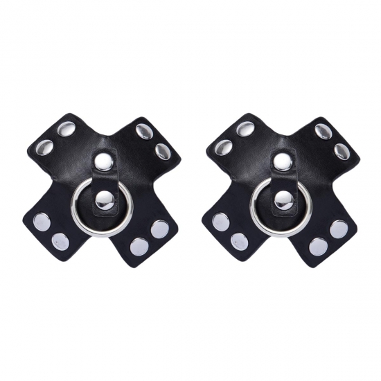 Кожаные БДСМ пэстисы с декоративным кольцом