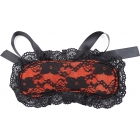 Маска с черным кружевом красная