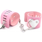 Розовые БДСМ наручники с замочками