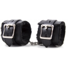 БДСМ наручники с мехом черные