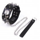 Дерзкий ошейник на замочке с шипами