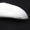 Анальная пробка с натуральным белым лисьим хвостиком L, 47 см, Ø 4 см
