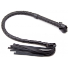 Черный кнут БДСМ с ручкой, 85 см