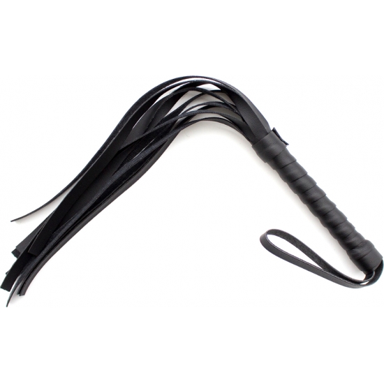 Стильная черная БДСМ плеть, 30 см