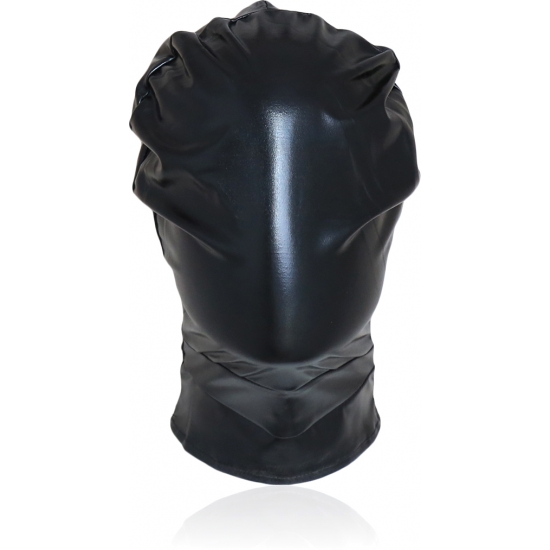 Черная блестящая глухая маска на лицо