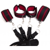 Набор бондажа к кровати красно-черный