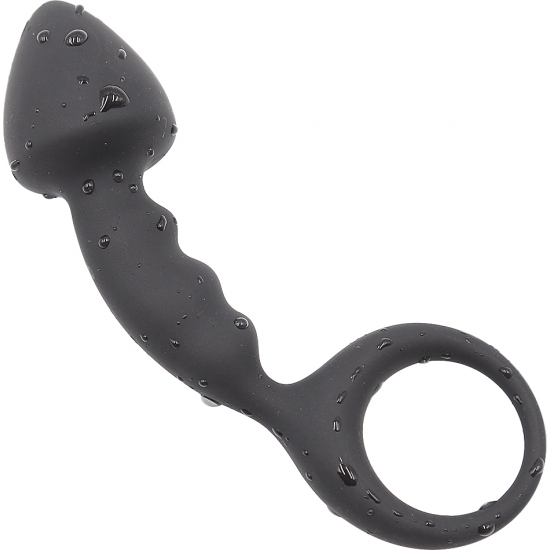 Черная анальная пробка-фаллос Anal plug, Ø 1 - 3 см