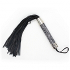 Черная плеть 47 см с декорированной рукоятью