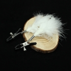 Зажимы для сосков с белыми перышками