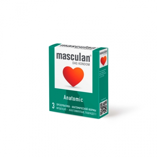 Презервативы Masculan Anatomic, анатомические, 3 шт