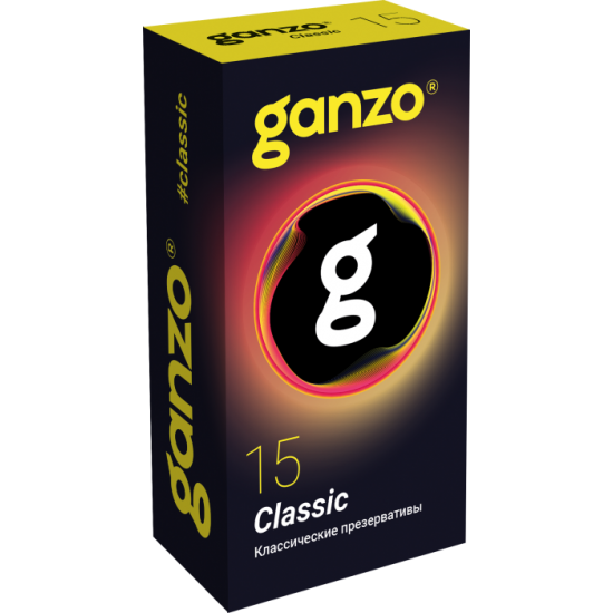 Презервативы Ganzo Classic, классические, латекс, 18 см, 15 шт