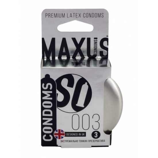 Презервативы MAXUS 003 №3 в железном кейсе, экстремально тонкие, 3 шт