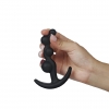 Анальный изогнутый стимулятор черный Lure Me, Ø 1 - 3 см