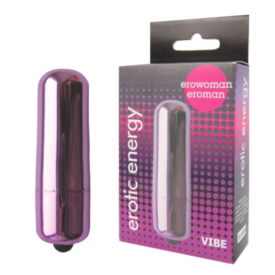 Вибратор мини ПУЛЯ цвет фиолетовая, 5,5 см, Ø1,7 см