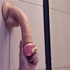 Фаллос с мошонкой Squirt Extreme Dildo с имитацией семяизвержения, 22,8 см, Ø 4,4 см