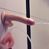 Фаллос с мошонкой Squirt Extreme Dildo с имитацией семяизвержения, 22,8 см, Ø 4,4 см