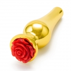 Золотая пробка с красной розой S, Ø 3 см, 10 см